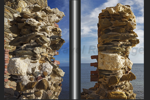 Rain and wind have eroded the walls of the Tower of the salterns