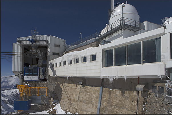 Arrival at the Astronomical Observatory on Pic du Midi de Bigorre (2877 m)