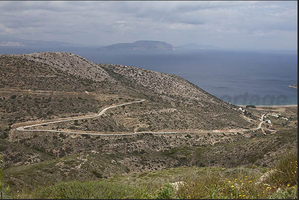 North east coast with some islands of the Little Cyclades on the horizon