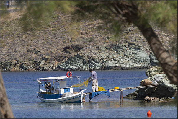 North coast. Otzias Bay the northernmost bay of the protected island from Cape Perlevos