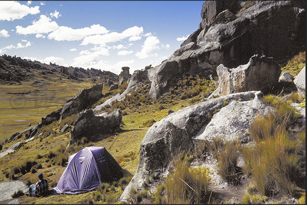 By asking for permission and registering it is possible to camp inside the park