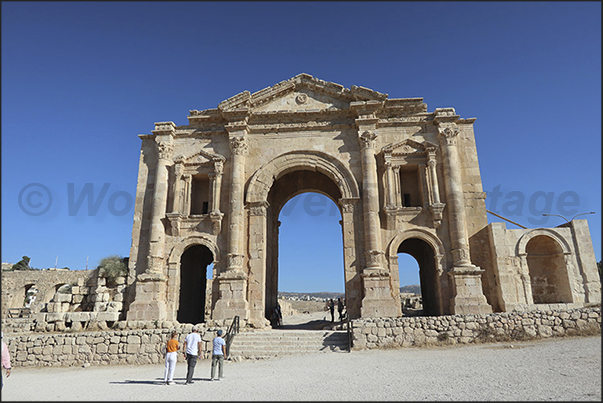Arch of Hadrian. Entrance to the archaeological site