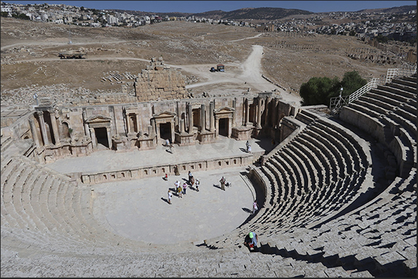 The theatre on the hill to the south of the site