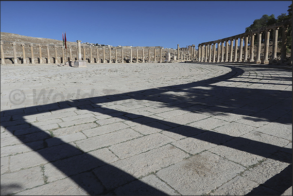 The large oval square with the colonnade