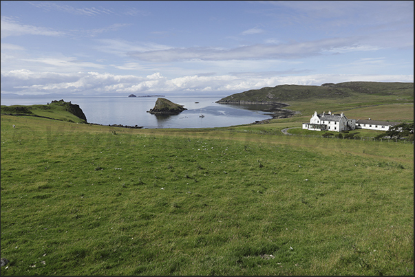Pastures and farms along the northwest coast