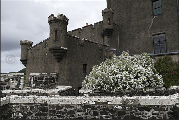 Dunvegan Castle walls from the garden side