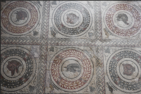 Mosaics with animal figures