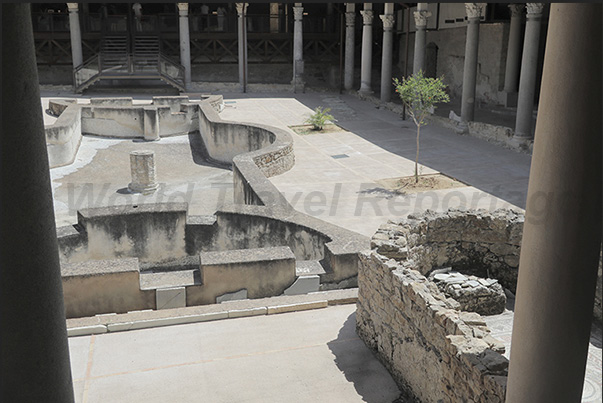 Courtyard providing access to the residential and service rooms and rooms where the owners and guests gathered