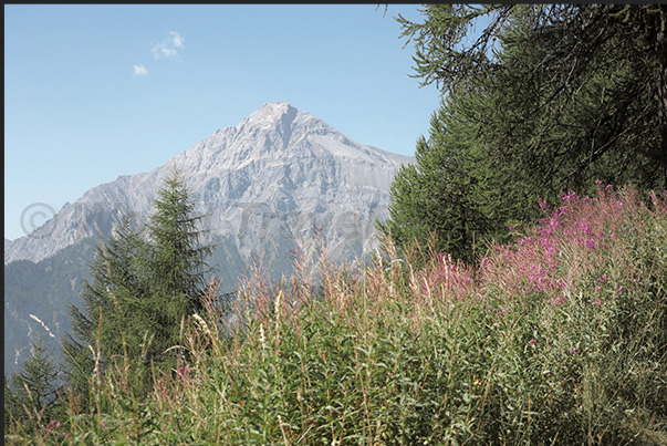 Mount Chaberton with the fort destroyed during the Second World War