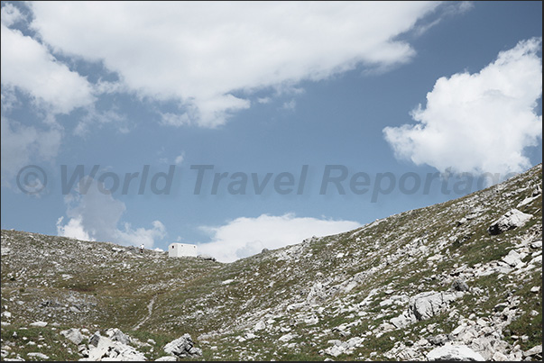 The bivouac located on the Orso Pass