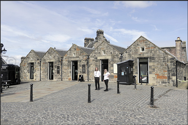 Craft and typical product shops in the castle square Craft and typical product shops in the castle square