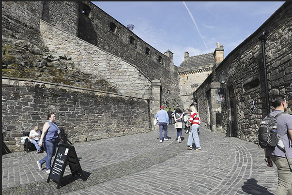 Main street within the walls of Edinburgh Castle Main street within the walls of Edinburgh Castle