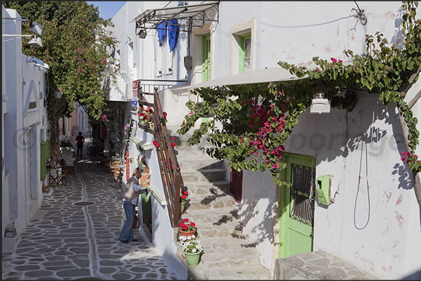 Glimpses of the old town of Parikia, the island's capital.