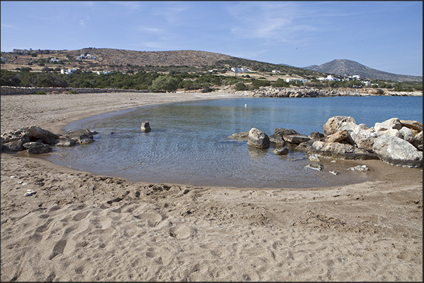Small beaches in Glyfa Bay, south-east coast