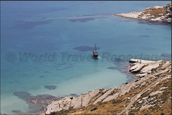 Monastiri bay protected by Korakas Cape