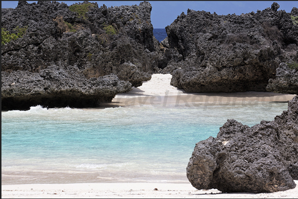 The rocks of Shabadran Bay, southern tip of the island