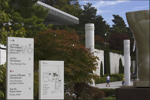 Entrance of the Olympic Museum in Lausanne Ouchy